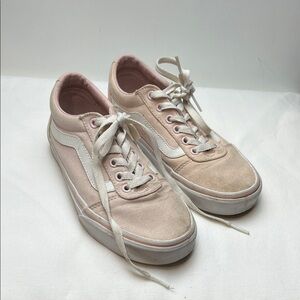 Vans Women's Blush and Cream Sneakers